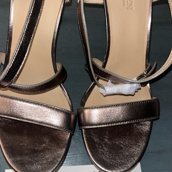 LAUREN RALPH LAUREN Kerri Metallic Twilight Nappa Leather Platform Heel NWOB 8.5 - Picture 5 of 13